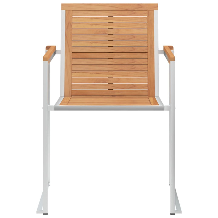 havestole 2 stk. massivt teak og rustfrit stål