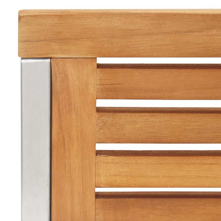 havestole 2 stk. massivt teak og rustfrit stål
