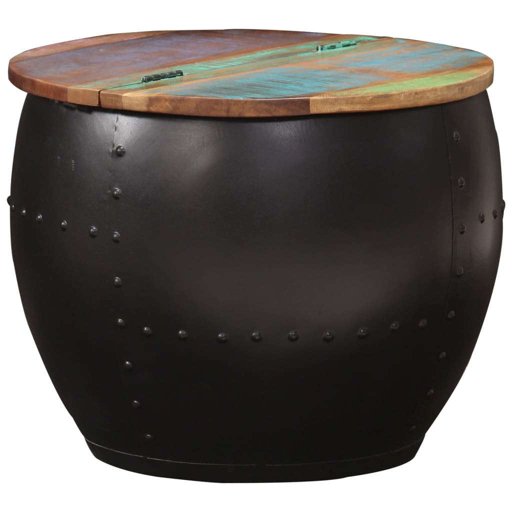 sofabord 53x43 cm massivt genbrugstræ