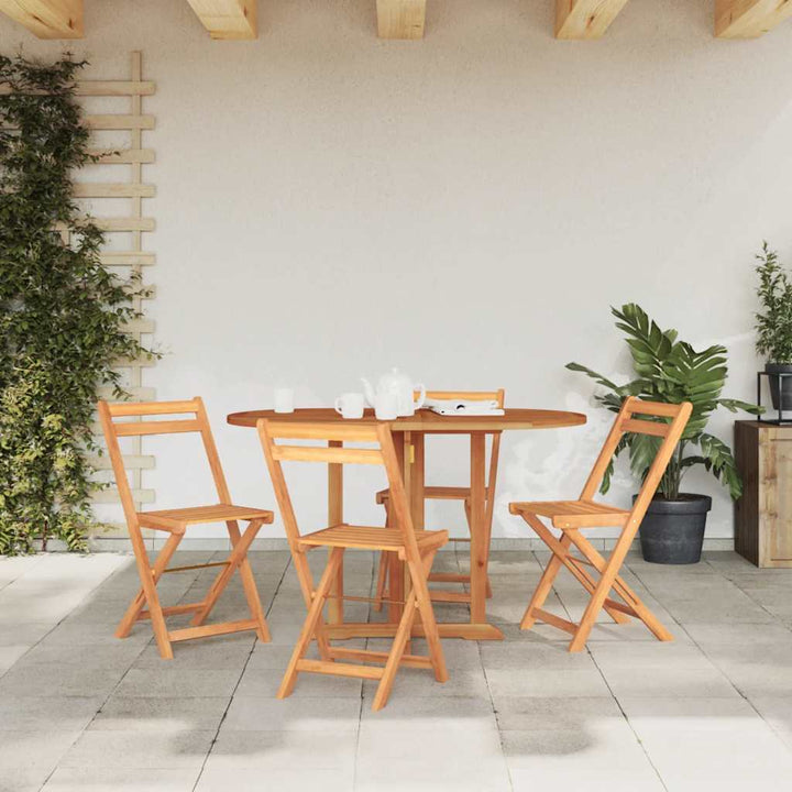 foldbart havebord 120x70x75 cm massivt teaktræ