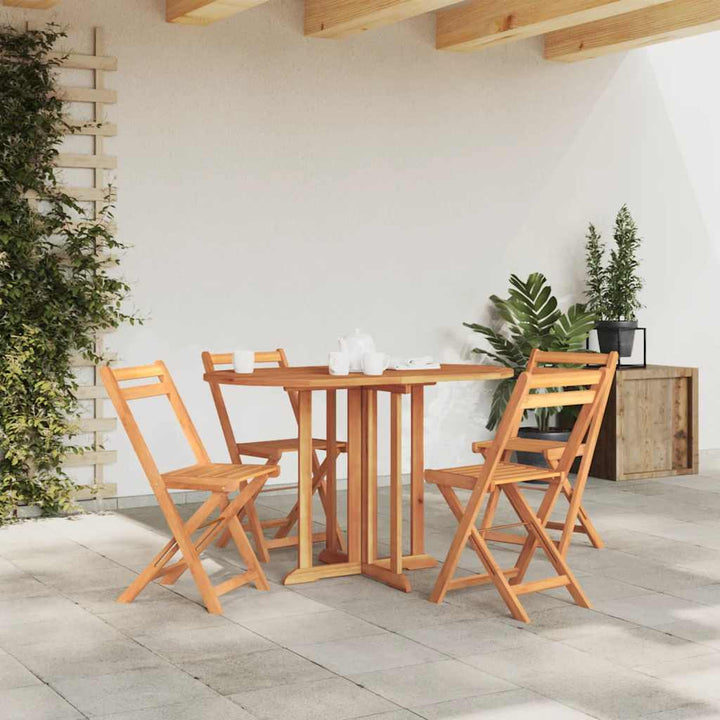 foldbart havebord 120x70x75 cm massivt teaktræ
