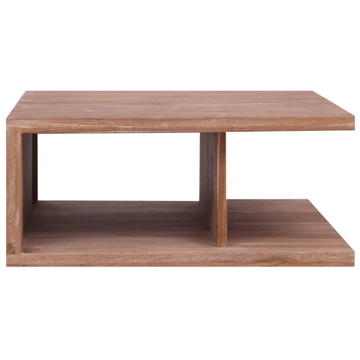 sofabord 70x70x30 cm massivt teaktræ