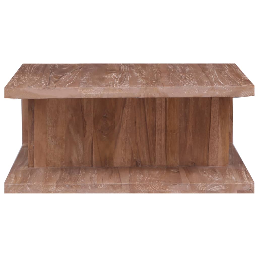 sofabord 70x70x30 cm massivt teaktræ