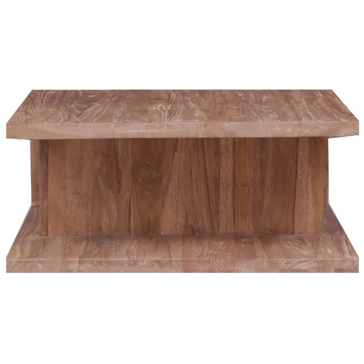 sofabord 70x70x30 cm massivt teaktræ