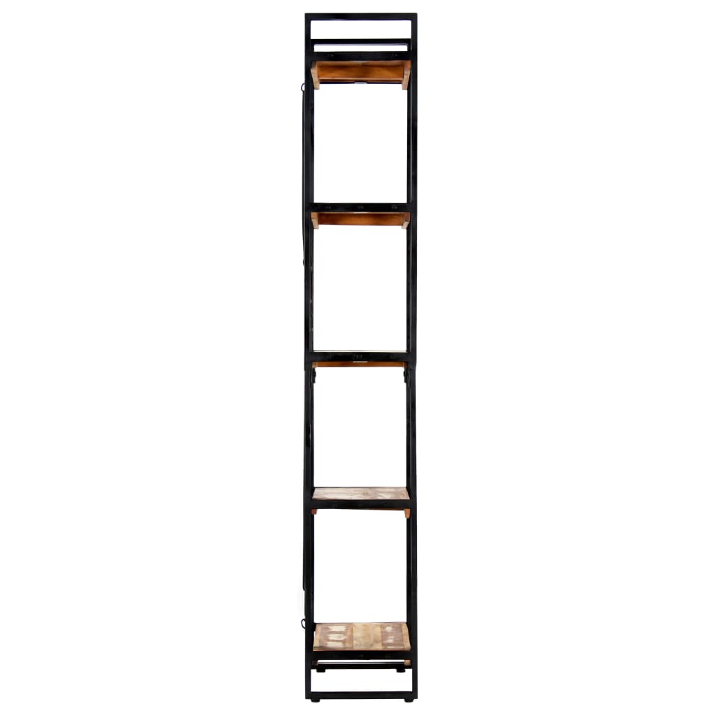 bogreol med 5 hylder 60x30x180 cm massivt genbrugstræ