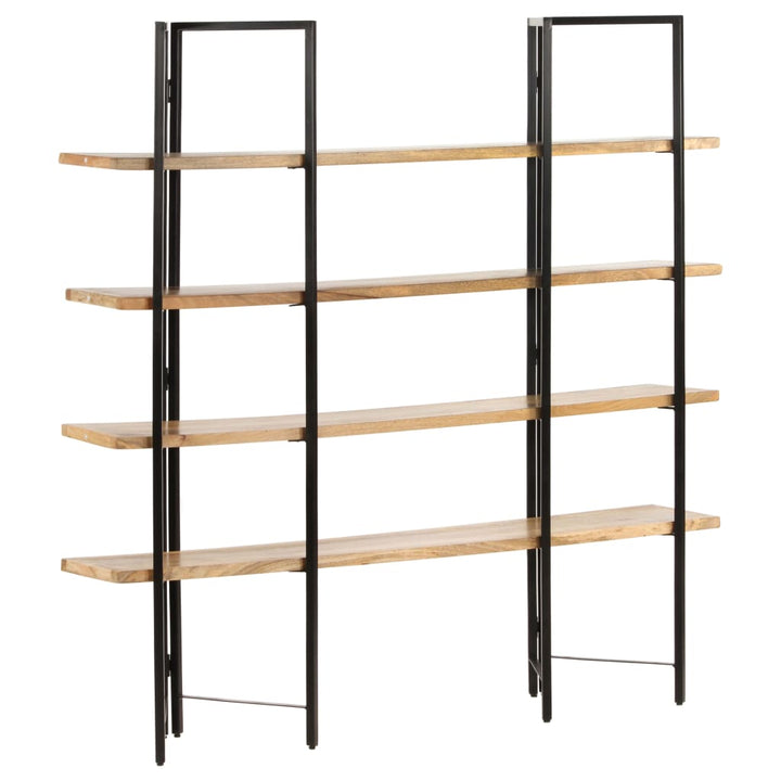 bogreol med 4 hylder 160x35x160 cm massivt mangotræ