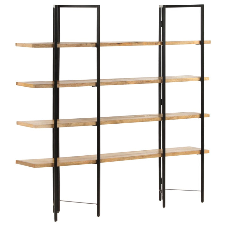 bogreol med 4 hylder 160x35x160 cm massivt mangotræ