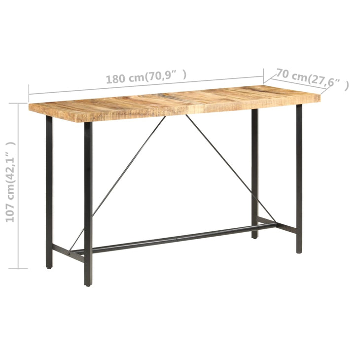 barbord 180x70x107 cm ru mangotræ
