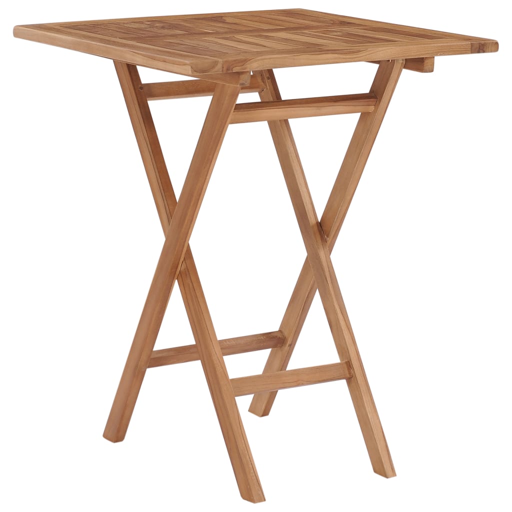foldbart havebord 60x60x75 cm massivt teaktræ