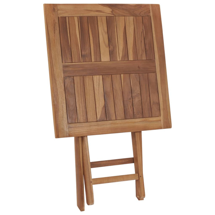 foldbart havebord 60x60x75 cm massivt teaktræ