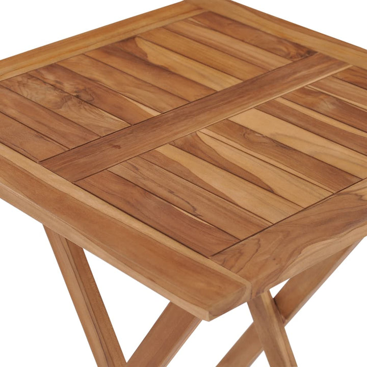 foldbart havebord 60x60x75 cm massivt teaktræ