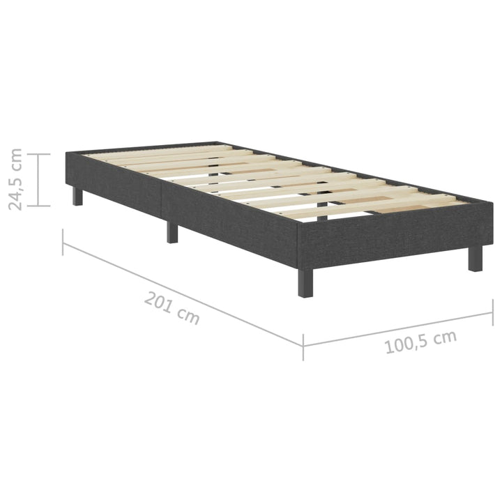 sengestel til boxmadras 100x200 cm stof grå