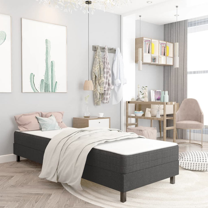sengestel til boxmadras 100x200 cm stof grå