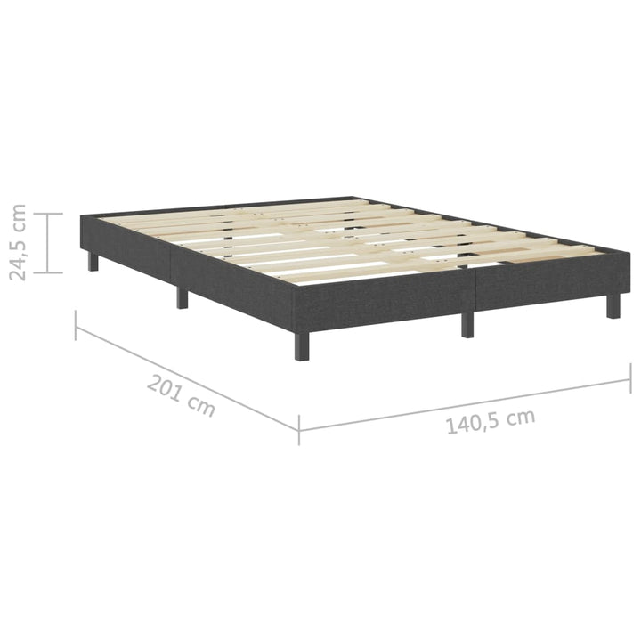 sengestel til boxmadras 140x200 cm stof grå