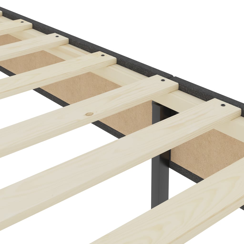 sengestel til boxmadras 200x200 cm stof grå
