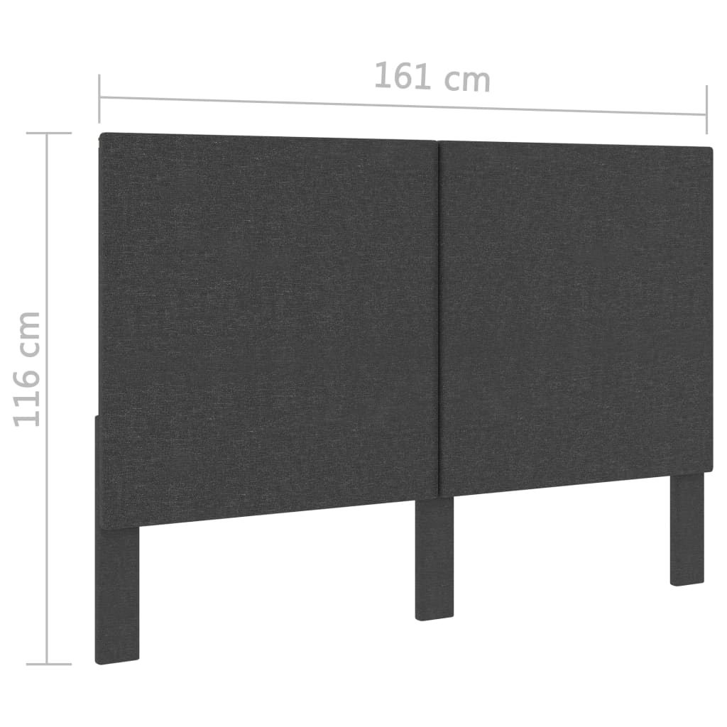 sengegavl 160x200 cm stof mørkegrå