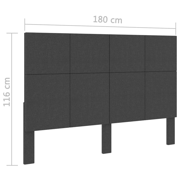 sengegavl 180x200 cm stof mørkegrå
