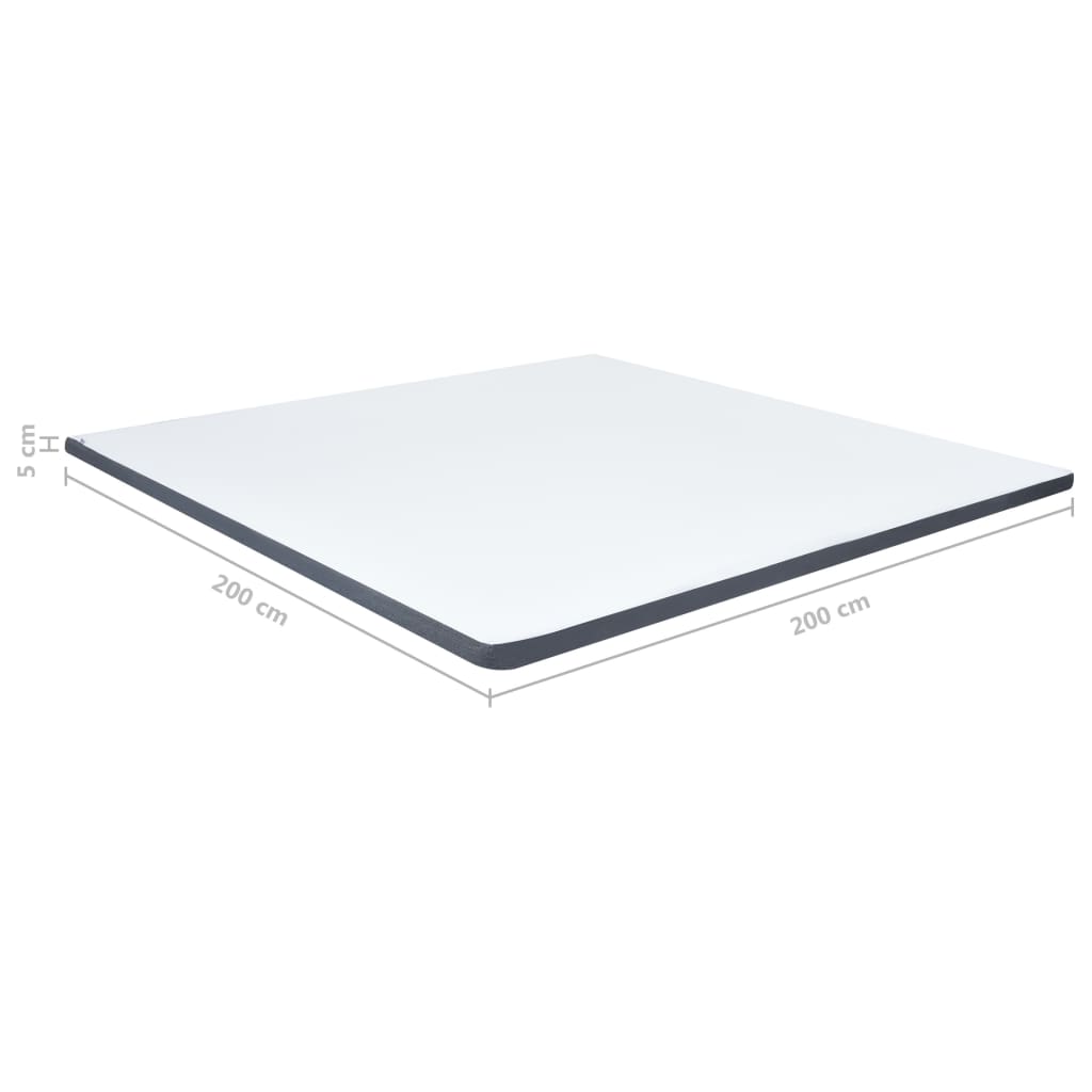 topmadras til seng med boxmadras 200x200x5 cm