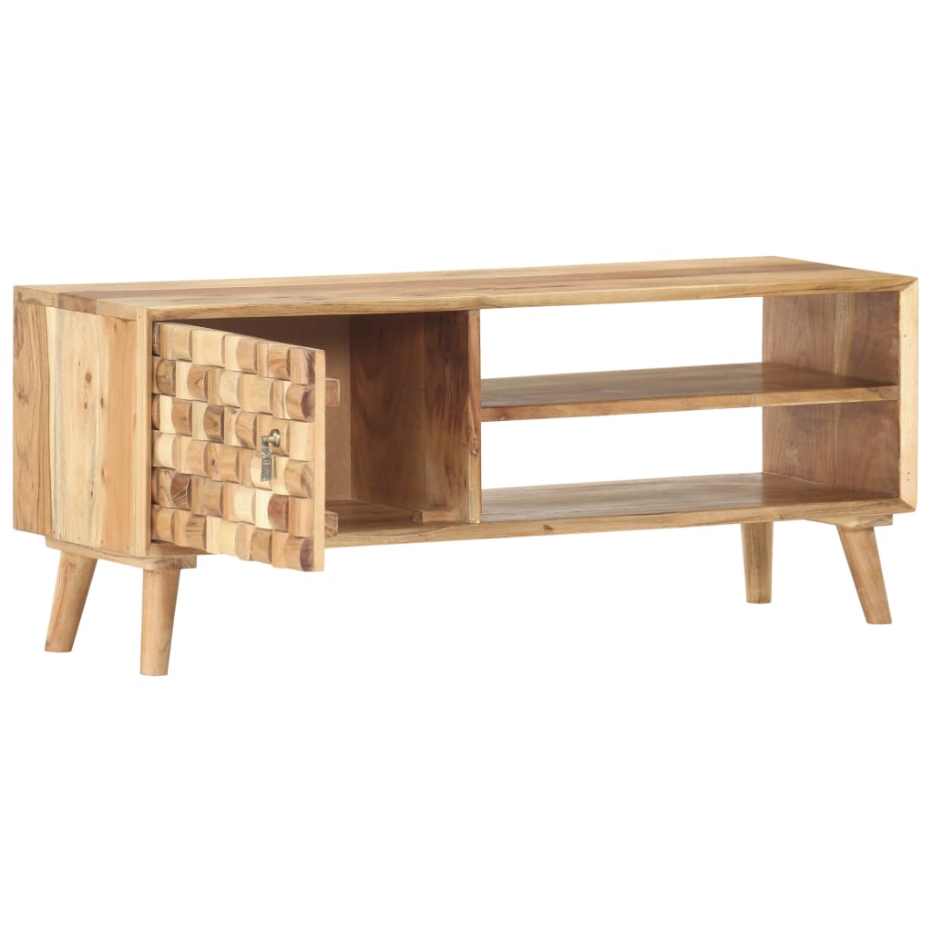 tv-skab 100x35x40 cm massivt akacietræ