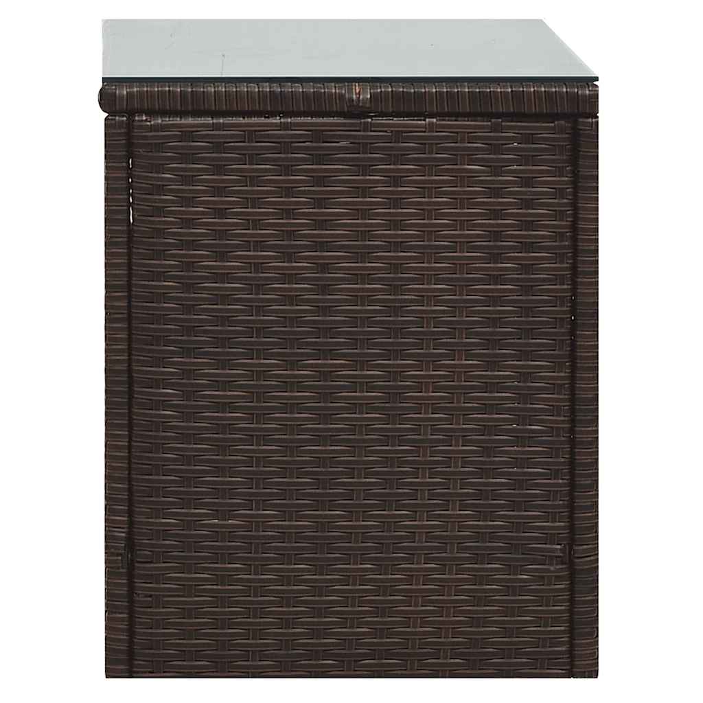 haveloungesæt 5 dele med hynder polyrattan brun