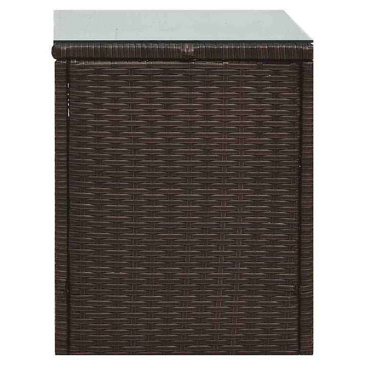 haveloungesæt 5 dele med hynder polyrattan brun