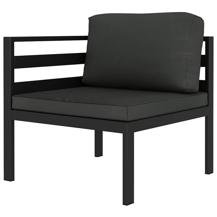 hjørnemodul til sofa med hynder 1 stk. aluminium antracitgrå