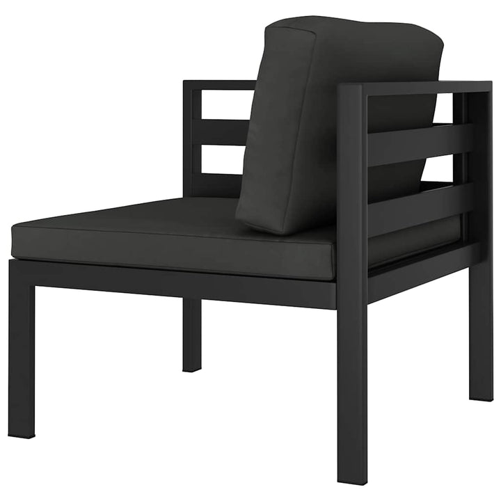 hjørnemodul til sofa med hynder 1 stk. aluminium antracitgrå