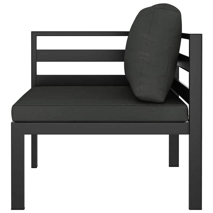 hjørnemodul til sofa med hynder 1 stk. aluminium antracitgrå