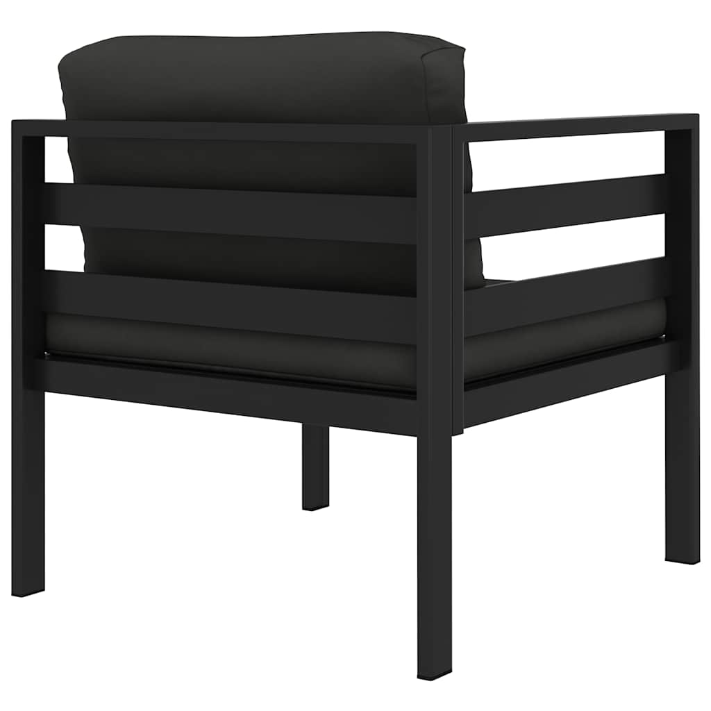 hjørnemodul til sofa med hynder 1 stk. aluminium antracitgrå