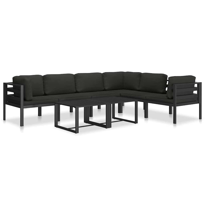 hjørnemodul til sofa med hynder 1 stk. aluminium antracitgrå