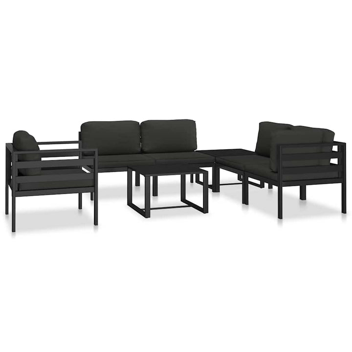 hjørnemodul til sofa med hynder 1 stk. aluminium antracitgrå