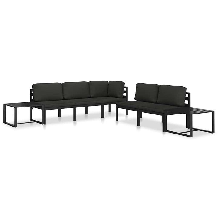 hjørnemodul til sofa med hynder 1 stk. aluminium antracitgrå