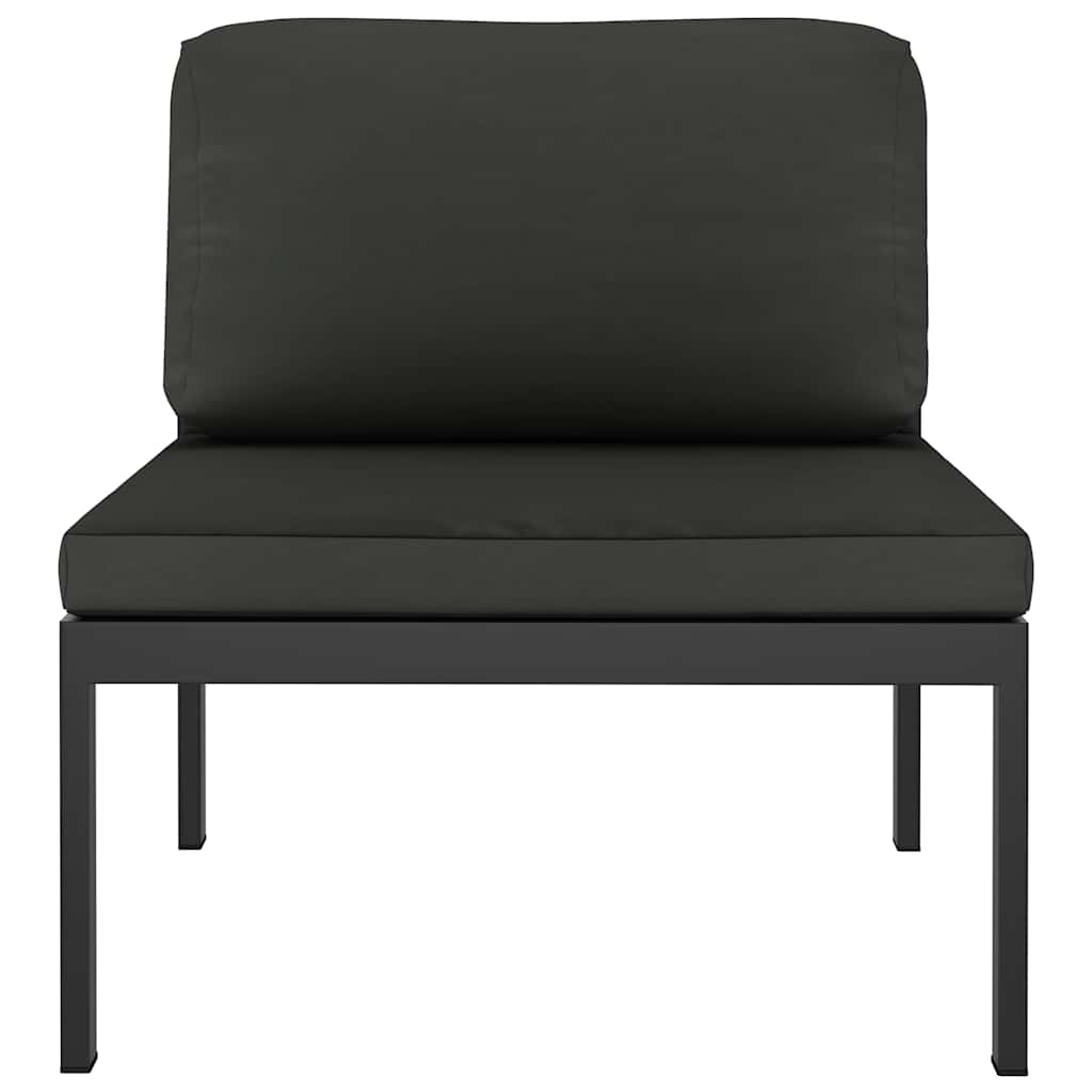 midtermodul til sofa med hynder aluminium antracitgrå