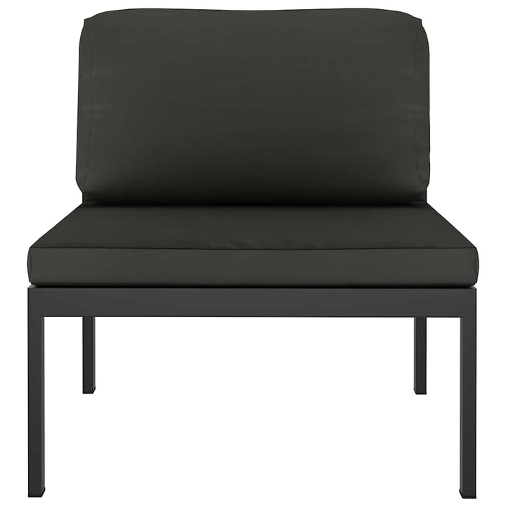 midtermodul til sofa med hynder aluminium antracitgrå
