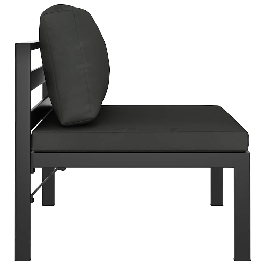 midtermodul til sofa med hynder aluminium antracitgrå