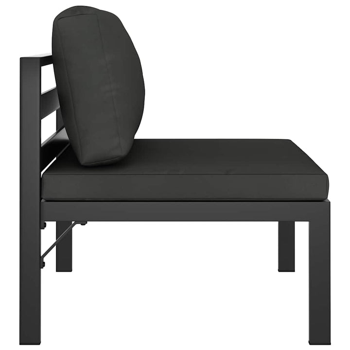midtermodul til sofa med hynder aluminium antracitgrå