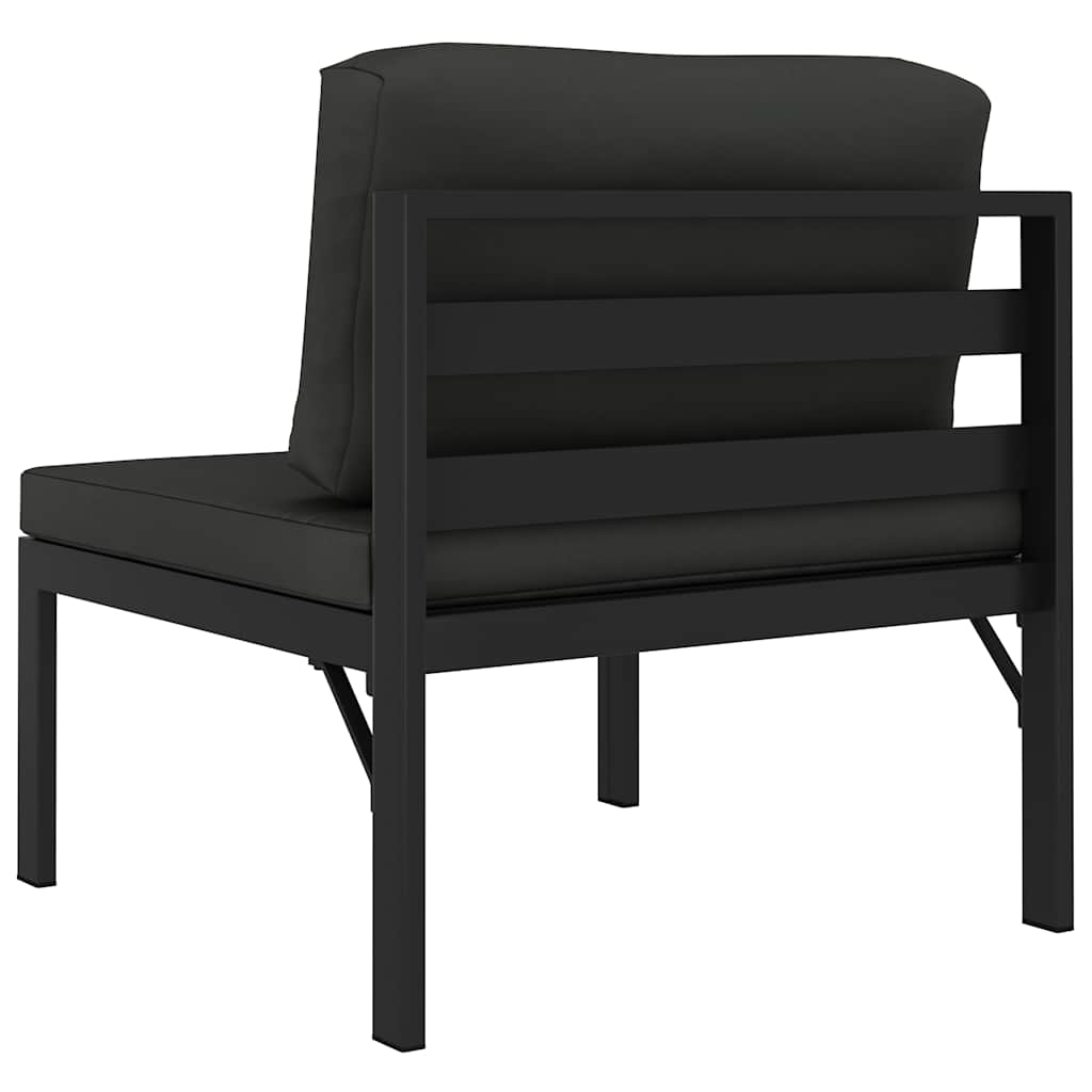 midtermodul til sofa med hynder aluminium antracitgrå