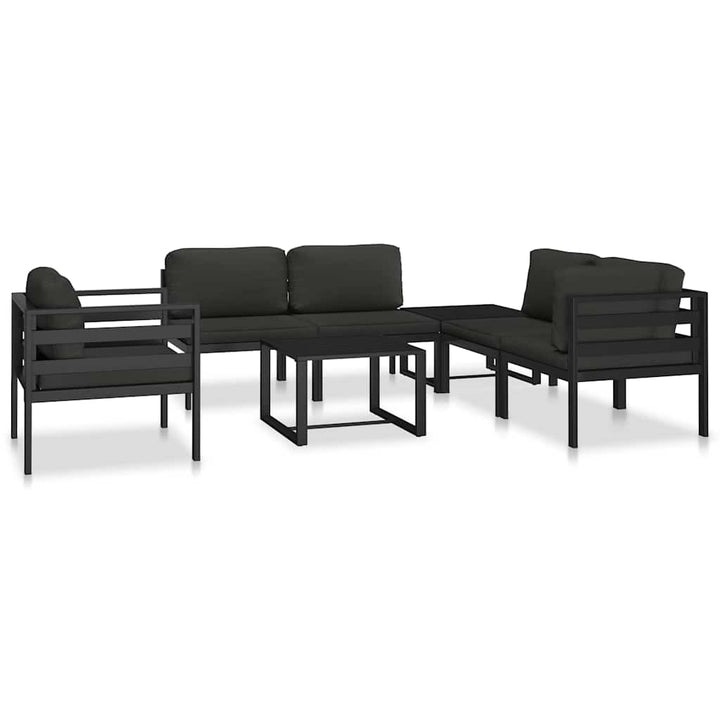 midtermodul til sofa med hynder aluminium antracitgrå