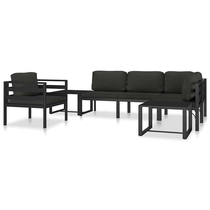 midtermodul til sofa med hynder aluminium antracitgrå