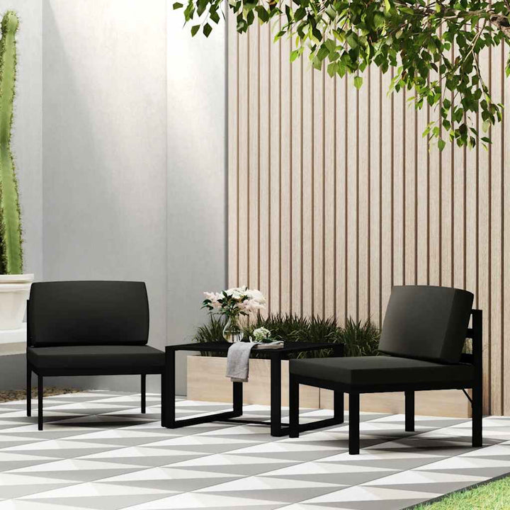 midtermodul til sofa med hynder aluminium antracitgrå