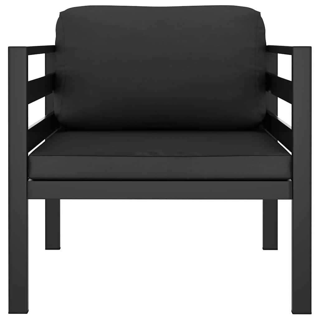 sofastol med hynder aluminium antracitgrå