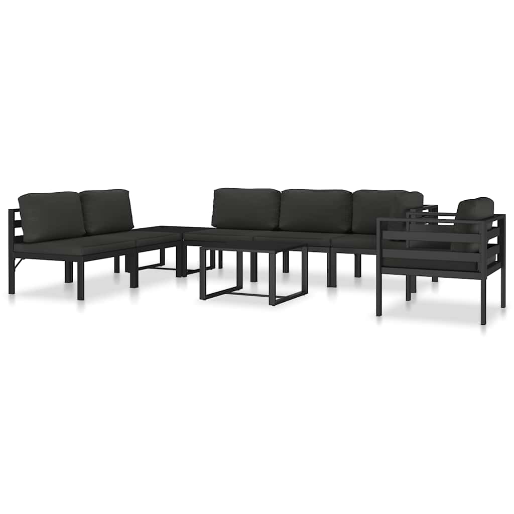 sofastol med hynder aluminium antracitgrå
