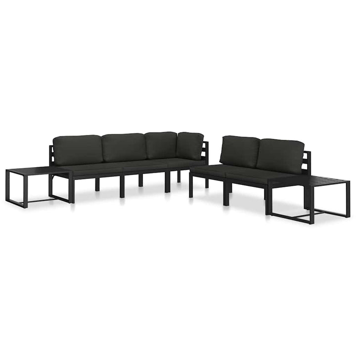 sofastol med hynder aluminium antracitgrå