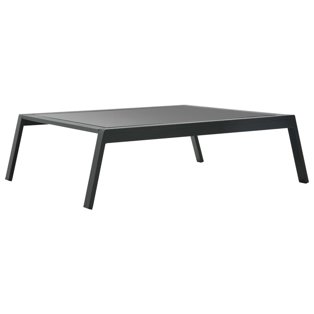 haveloungesæt 5 dele med hynder aluminium mørkegrå