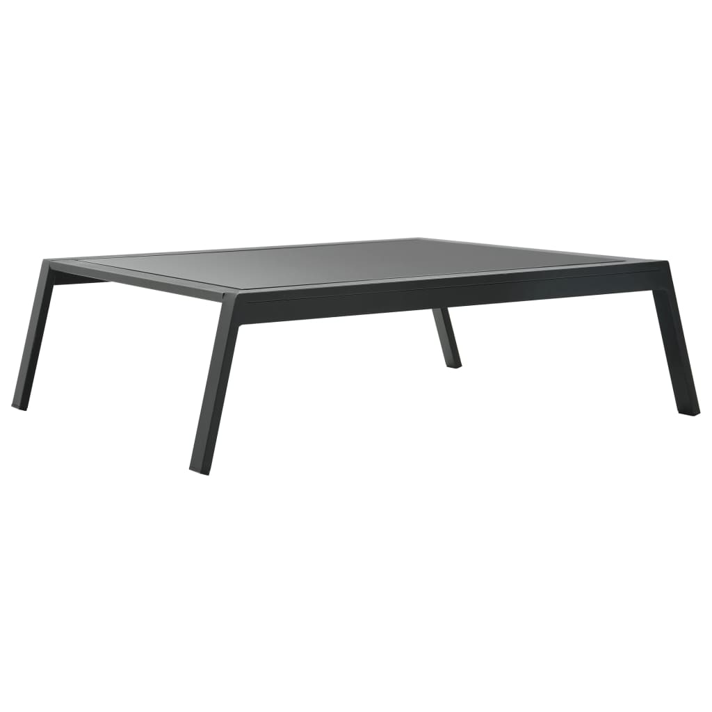 haveloungesæt 5 dele med hynder aluminium mørkegrå