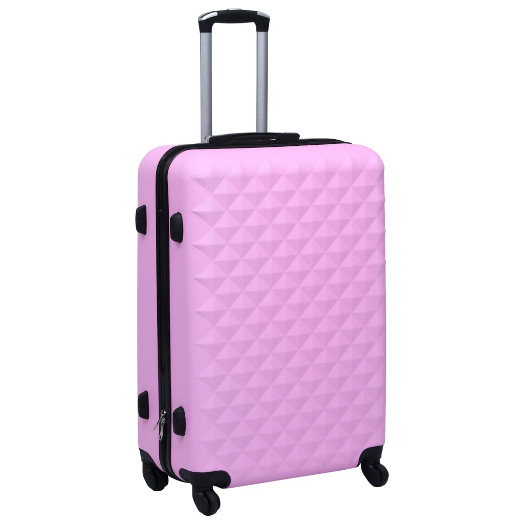 kuffertsæt 3 stk. hardcase ABS pink