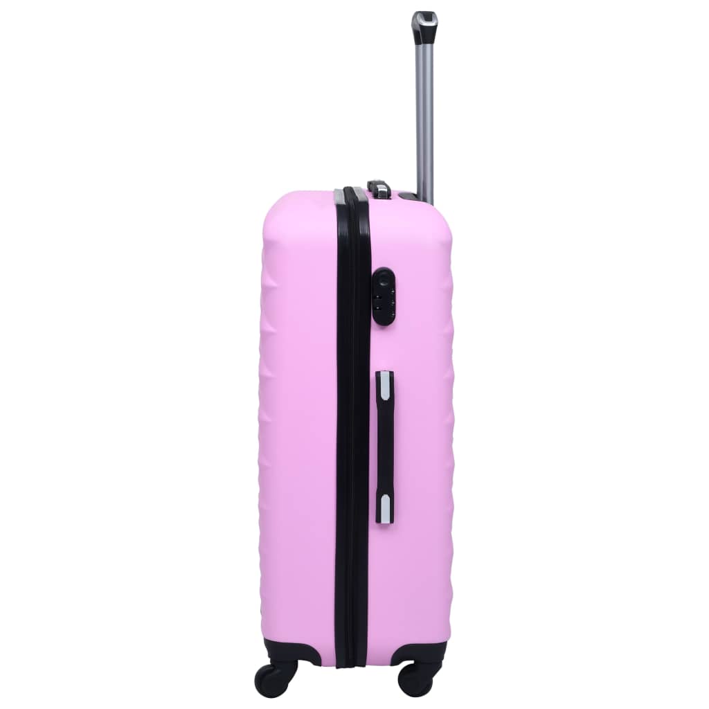 kuffertsæt 3 stk. hardcase ABS pink