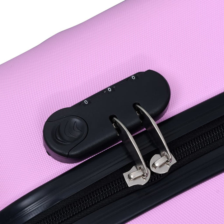 kuffertsæt 3 stk. hardcase ABS pink