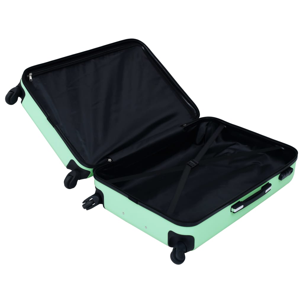kuffertsæt 3 stk. hardcase ABS mintgrøn