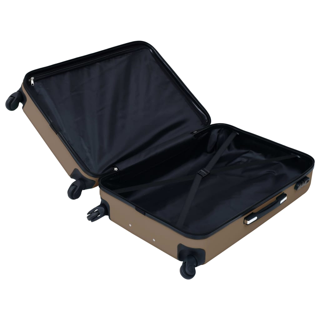 kuffertsæt 2 stk. hardcase ABS brun